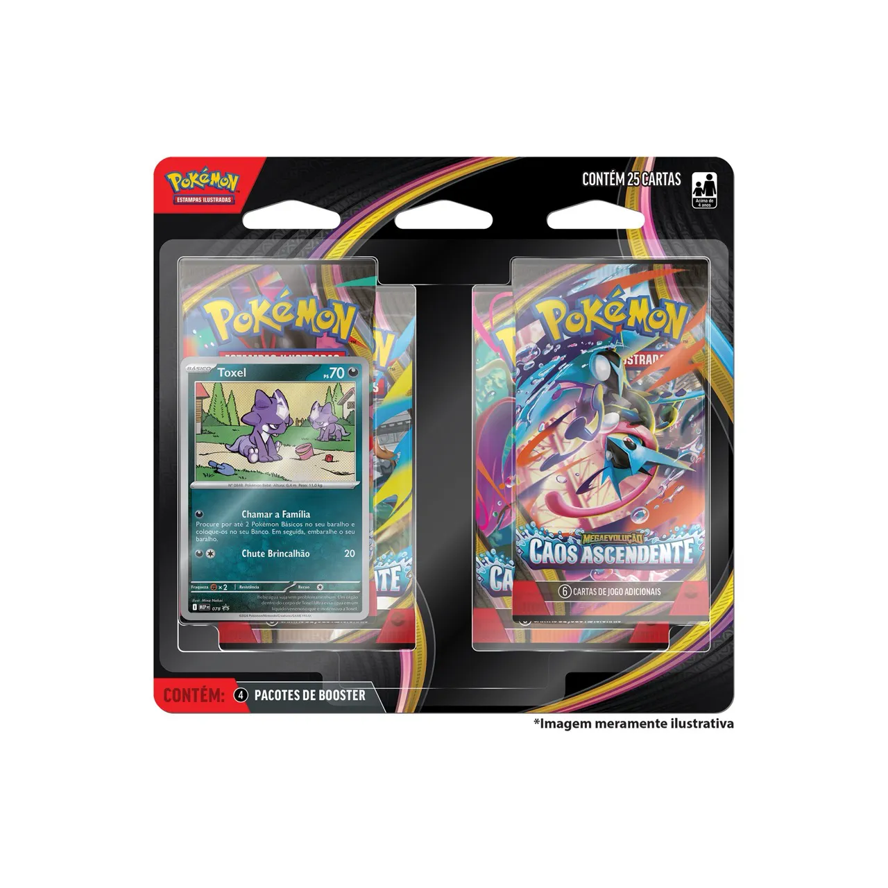 Blister Quádruplo Pokémon ME04 Caos Ascendente